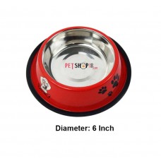 Super Dog Colorful Steel Dog Feeding Bowl Size 01